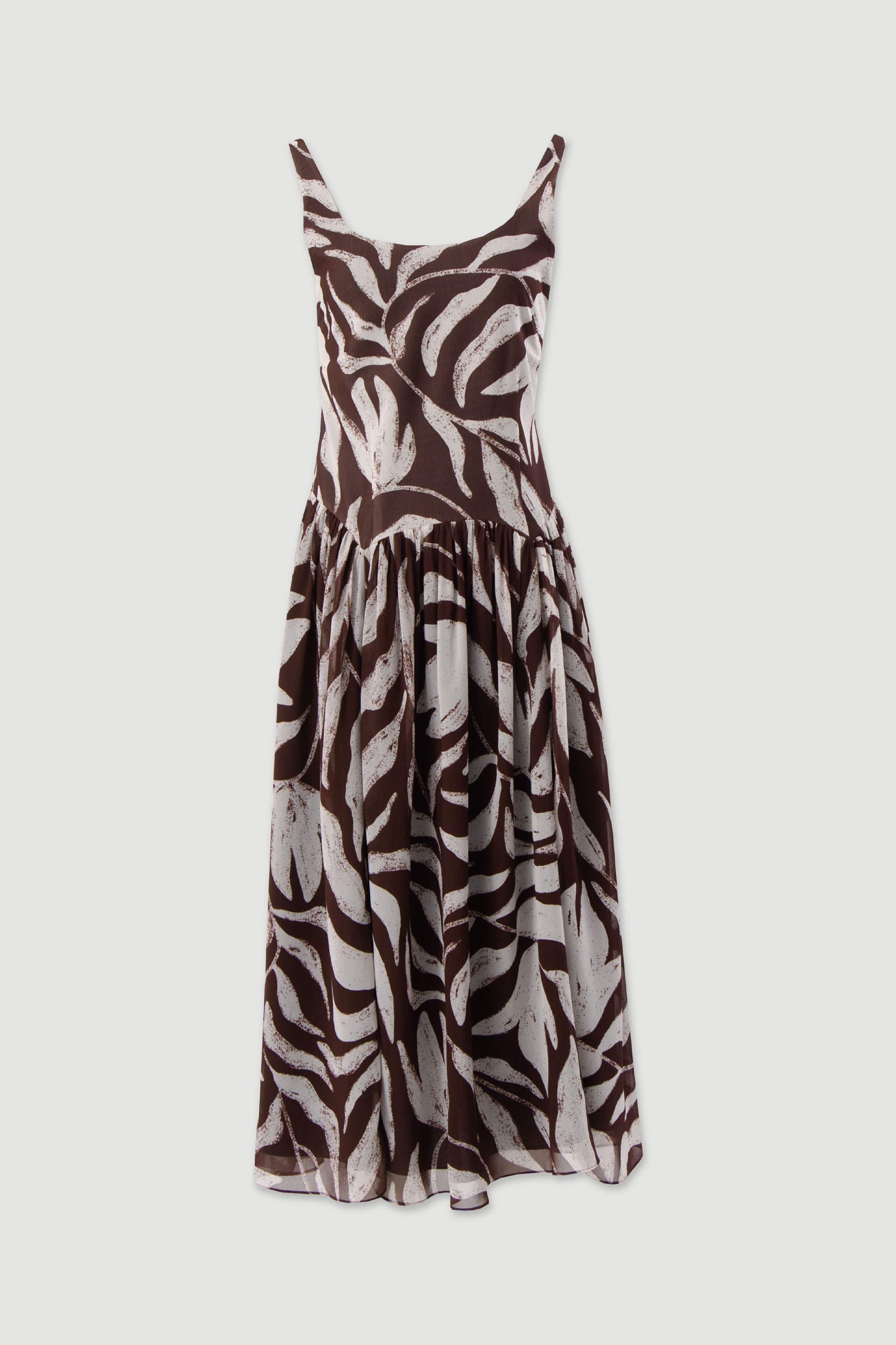 Fluid midi dress with print
