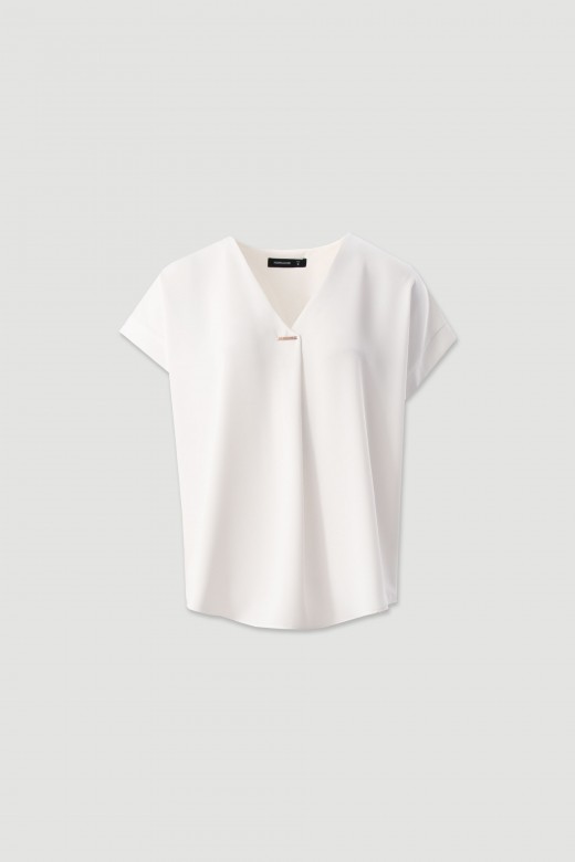 Fluid tunic with v-neckline Fluid tunic with v-neckline