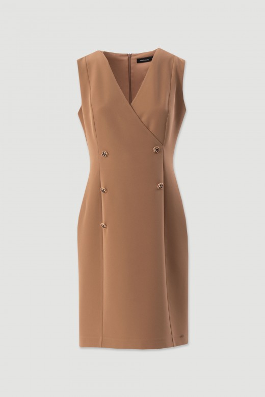 Short dress with gold buttons Short dress with gold buttons