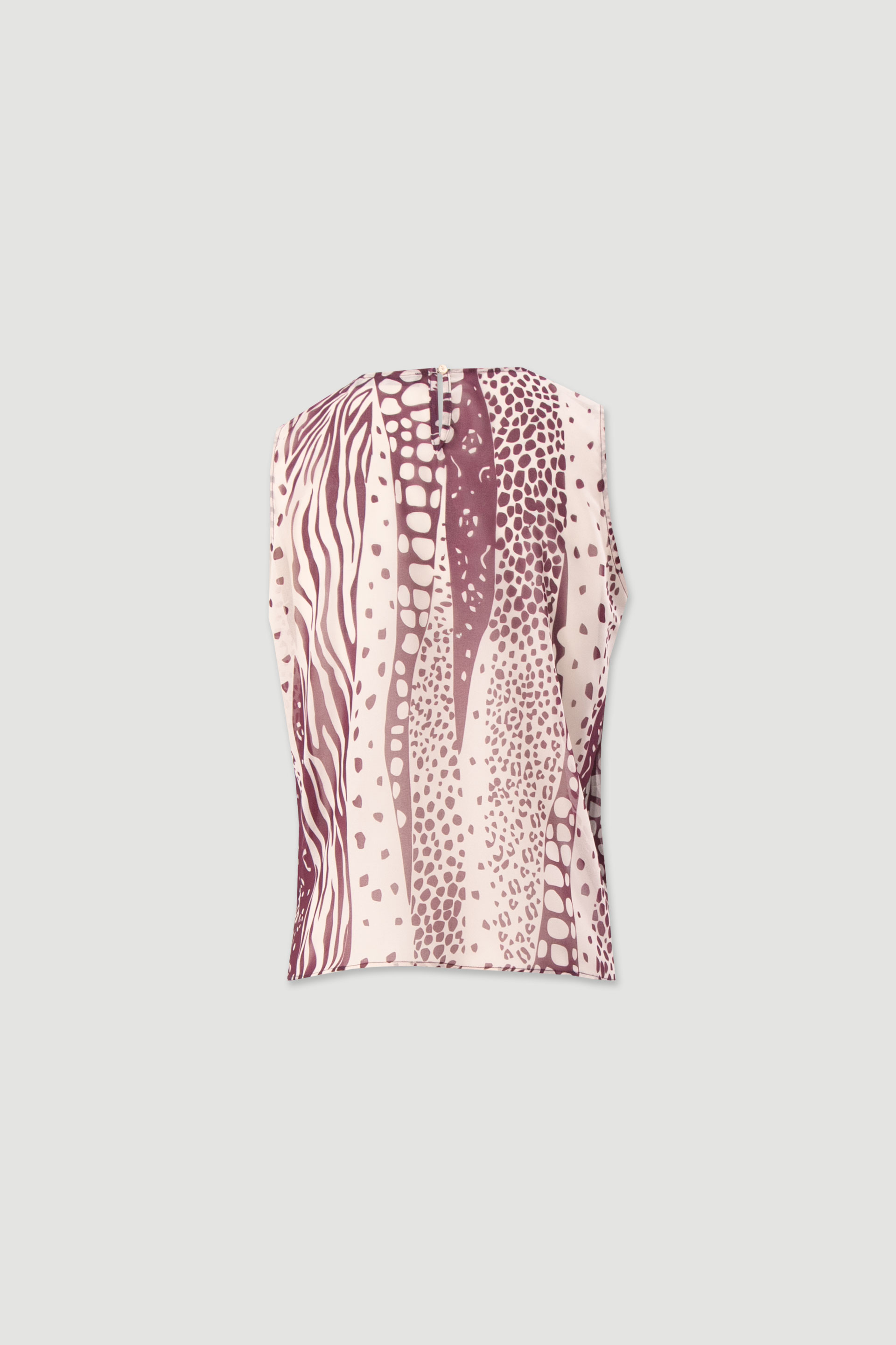 Printed top with double-layer front