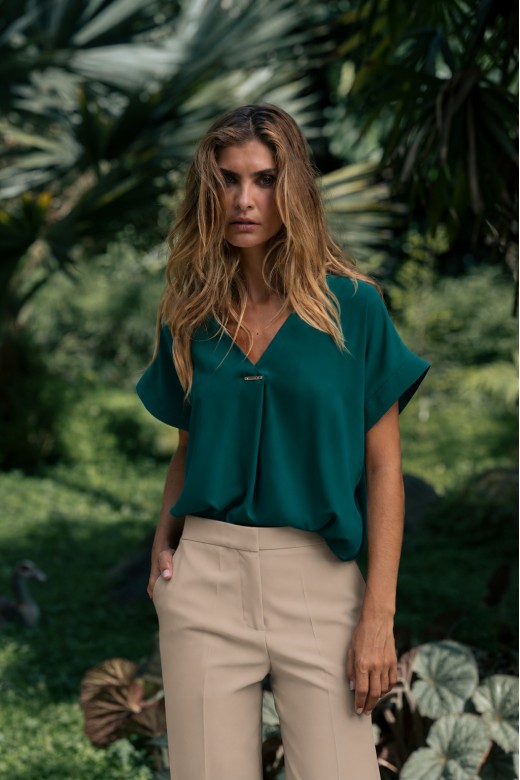Fluid tunic with v-neckline Fluid tunic with v-neckline
