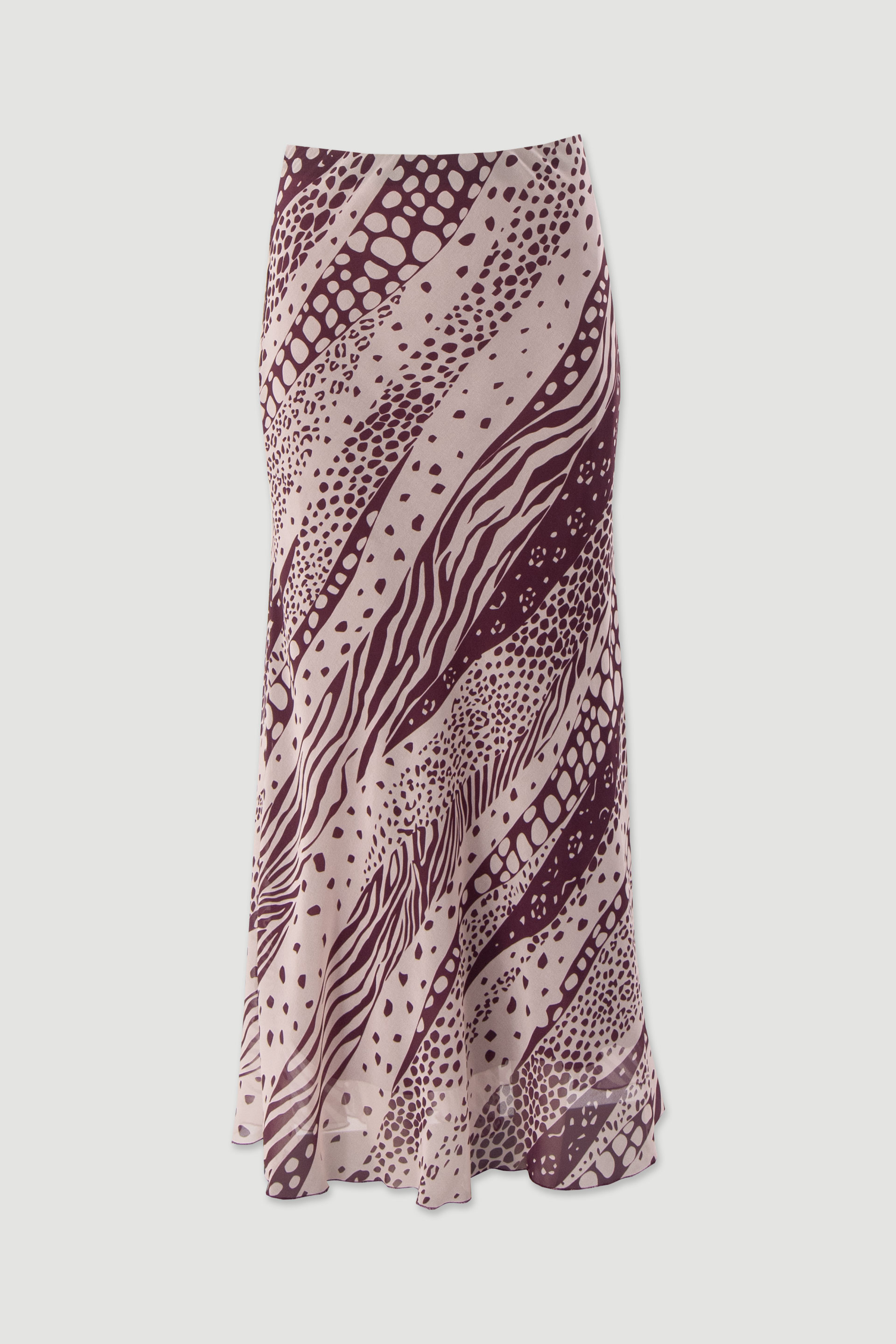 Long printed skirt