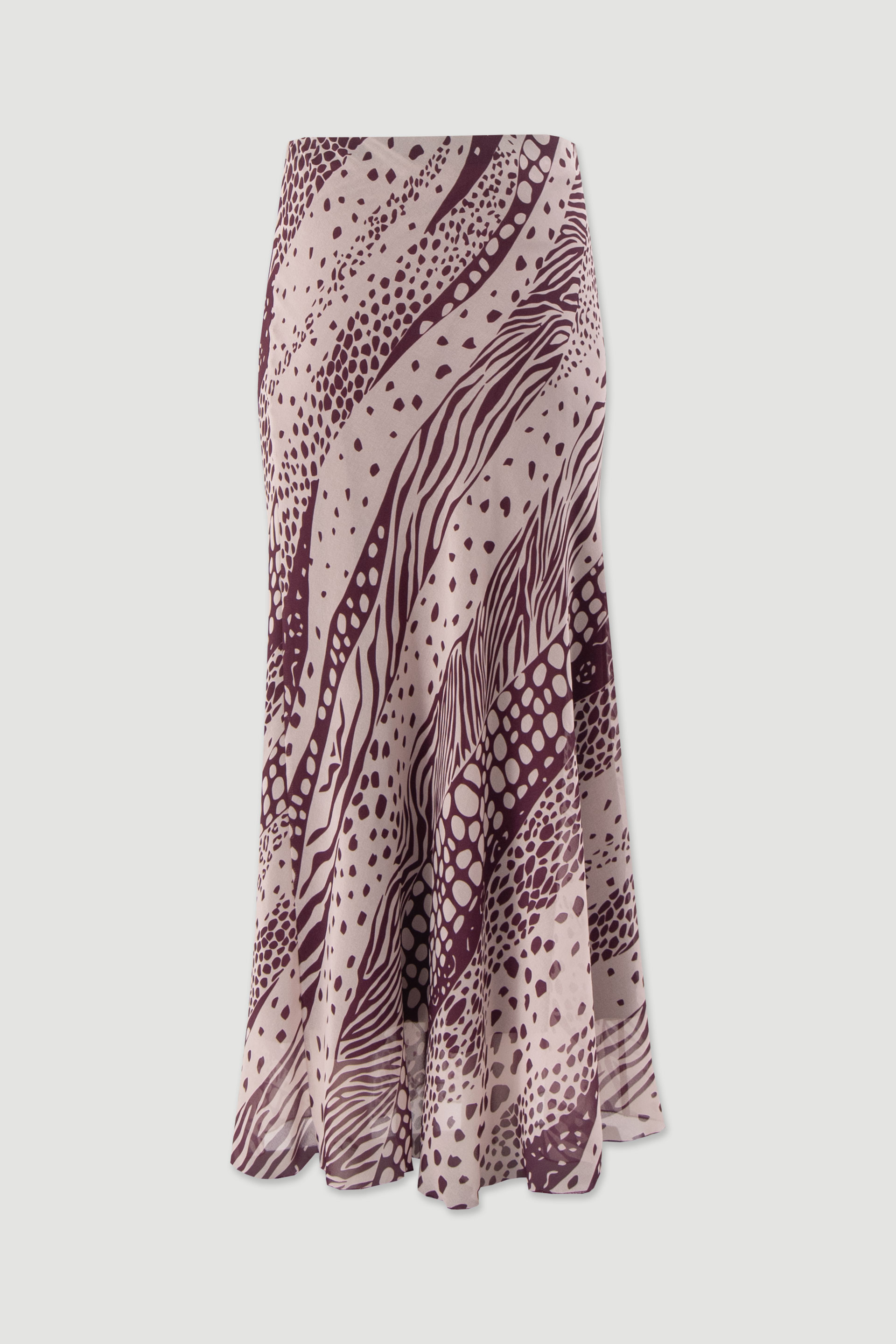 Long printed skirt