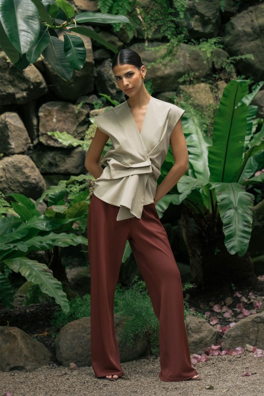 Tunic with crossover detail Tunic with crossover detail