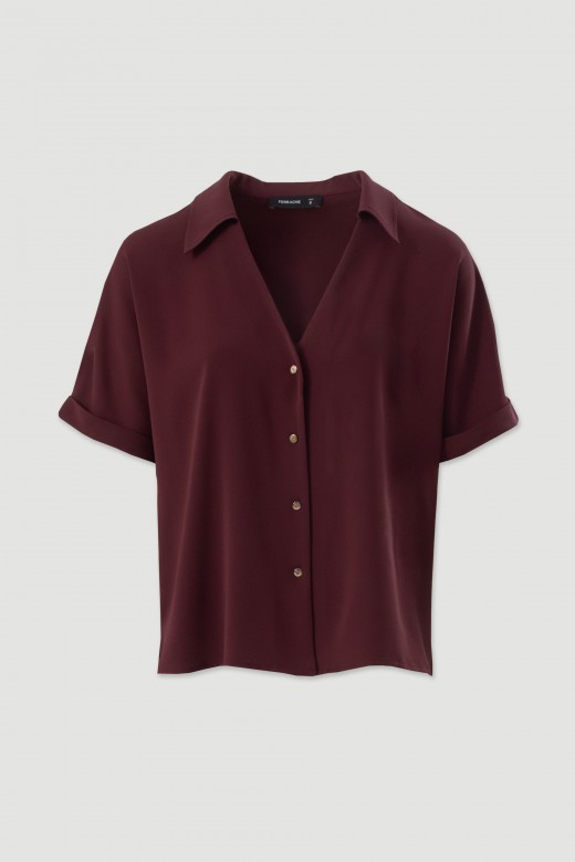 Fluid blouse with v-neckline Fluid blouse with v-neckline