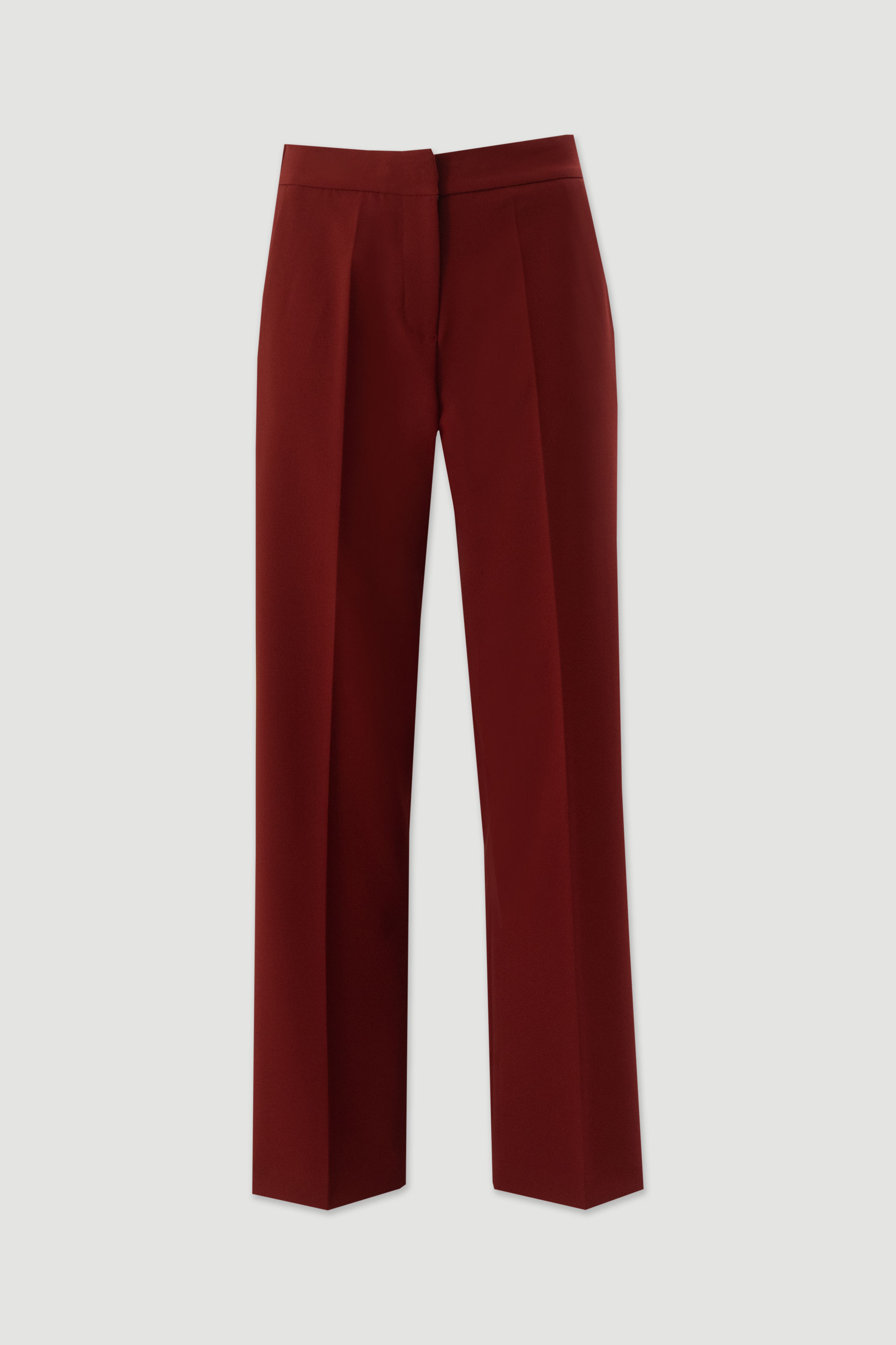 Straight trousers with customised elastic belt