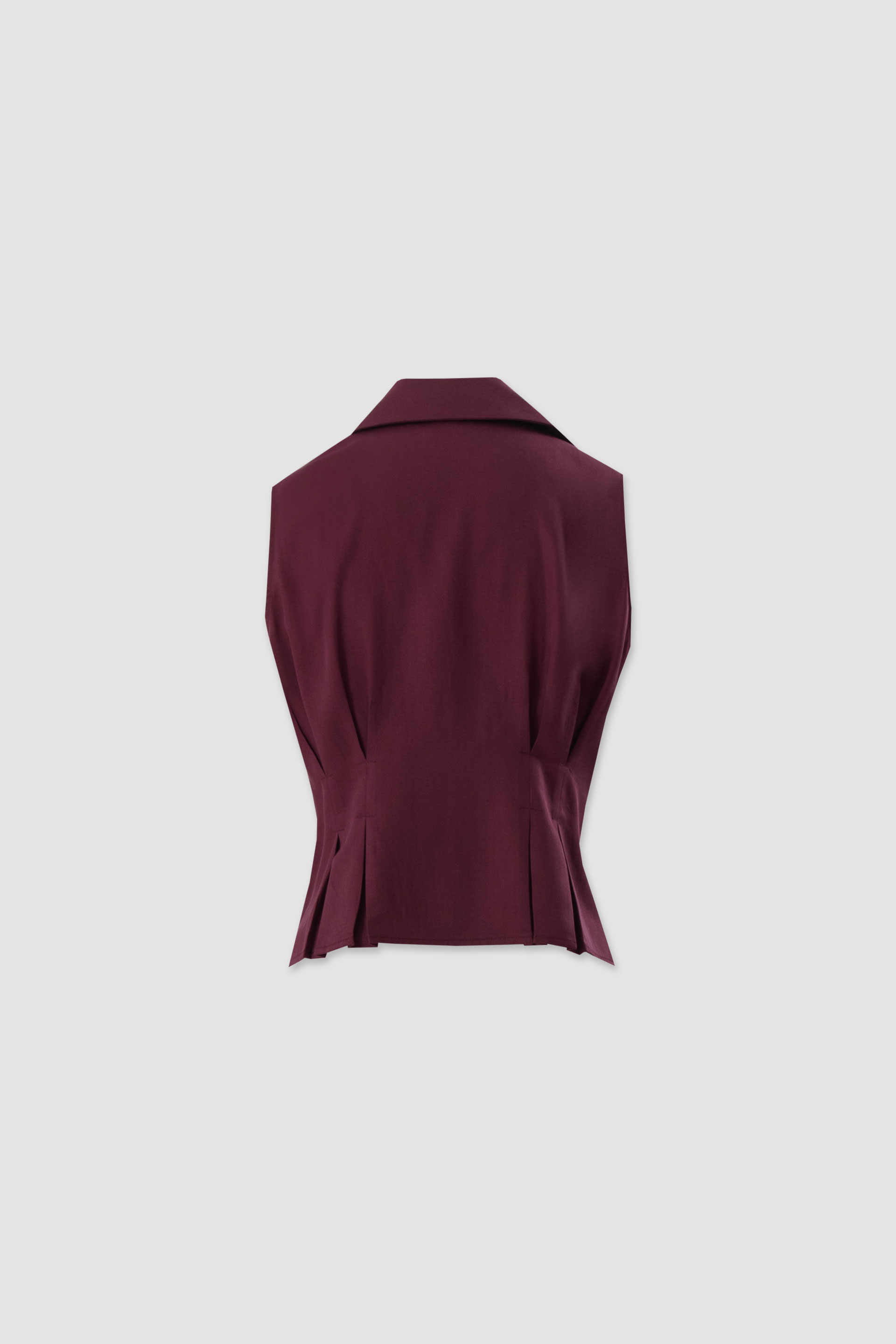 Blusa cintada sem mangas
