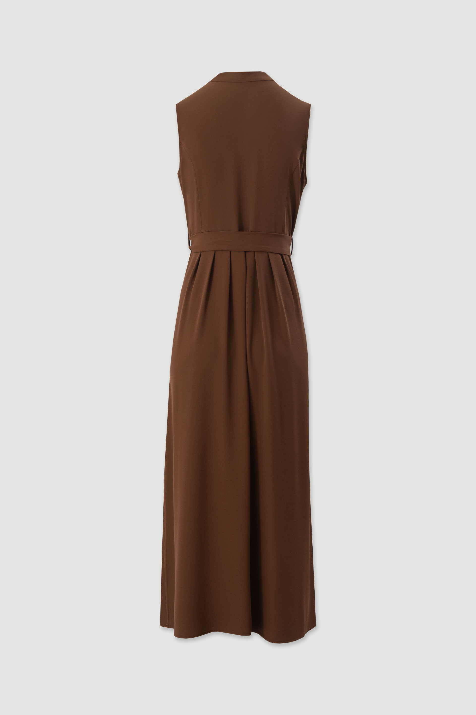 Fluid midi dress with belt