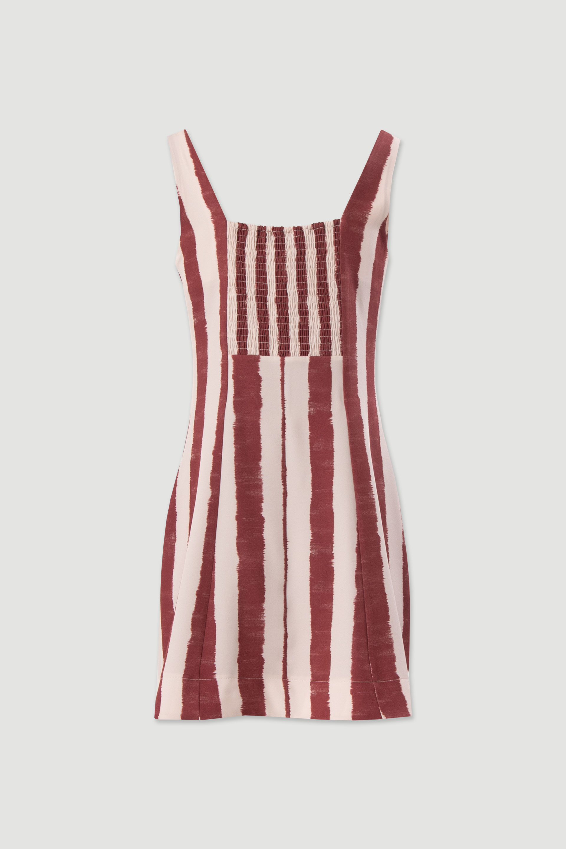 Vestido curto às riscas
