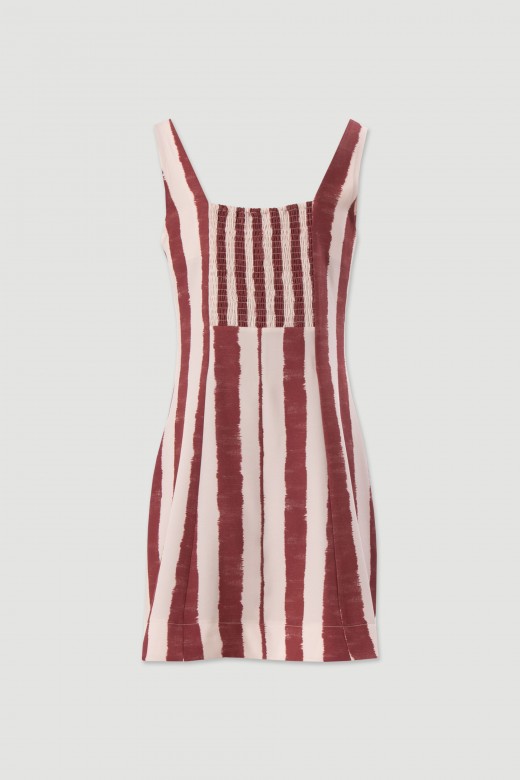 Vestido curto às riscas Vestido curto às riscas