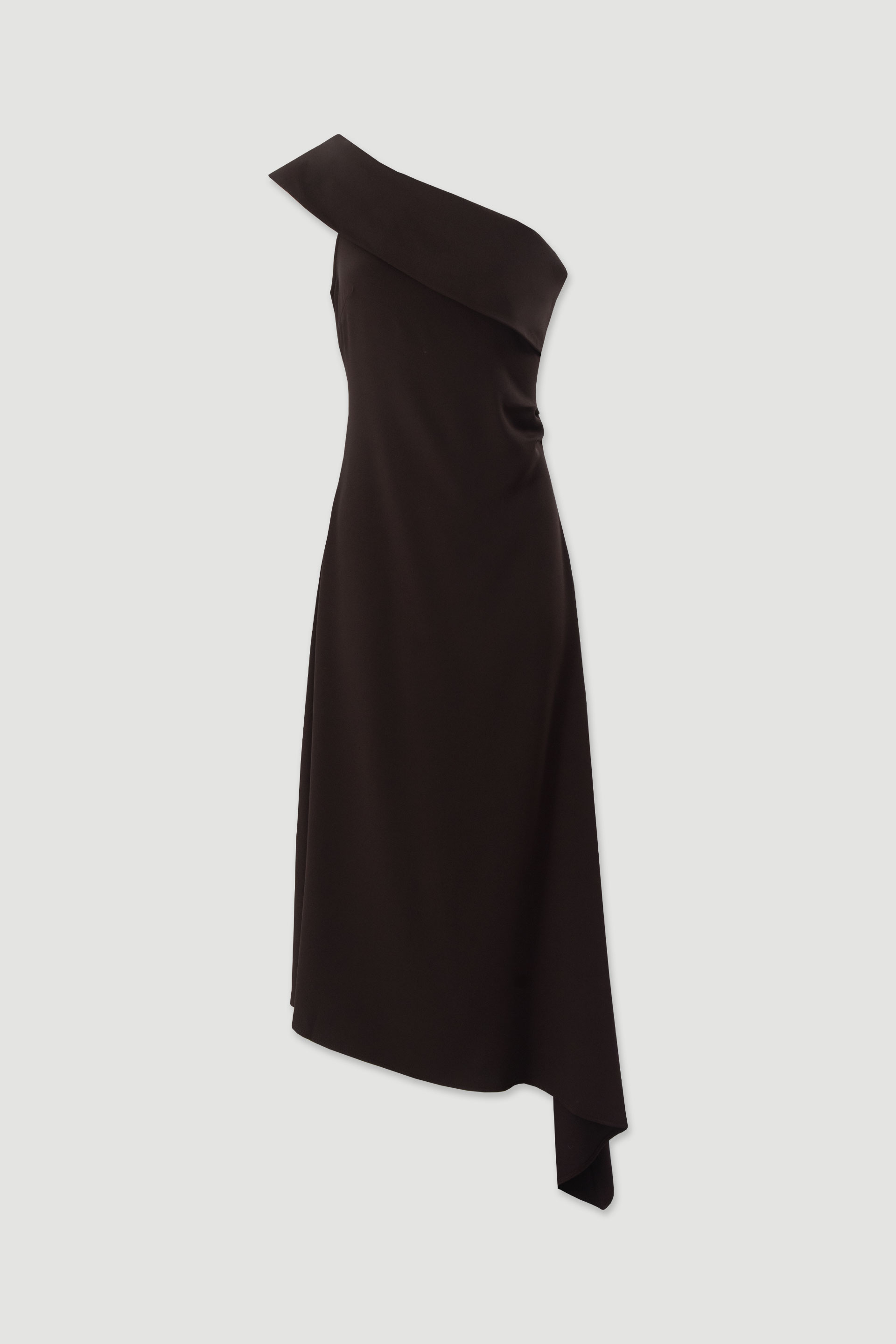 One-shoulder asymmetrical midi dress