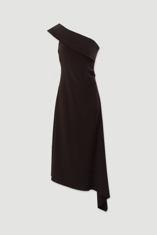 One-shoulder asymmetrical midi dress One-shoulder asymmetrical midi dress