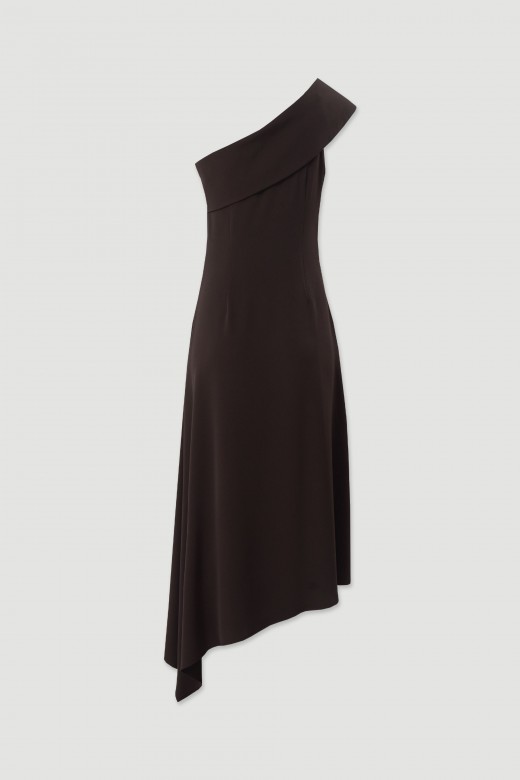 One-shoulder asymmetrical midi dress One-shoulder asymmetrical midi dress