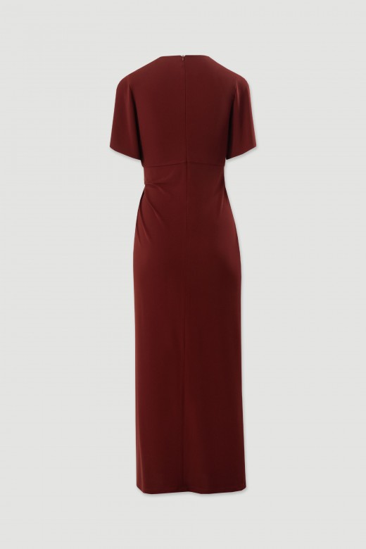 Long draped dress with cut-out detail Long draped dress with cut-out detail
