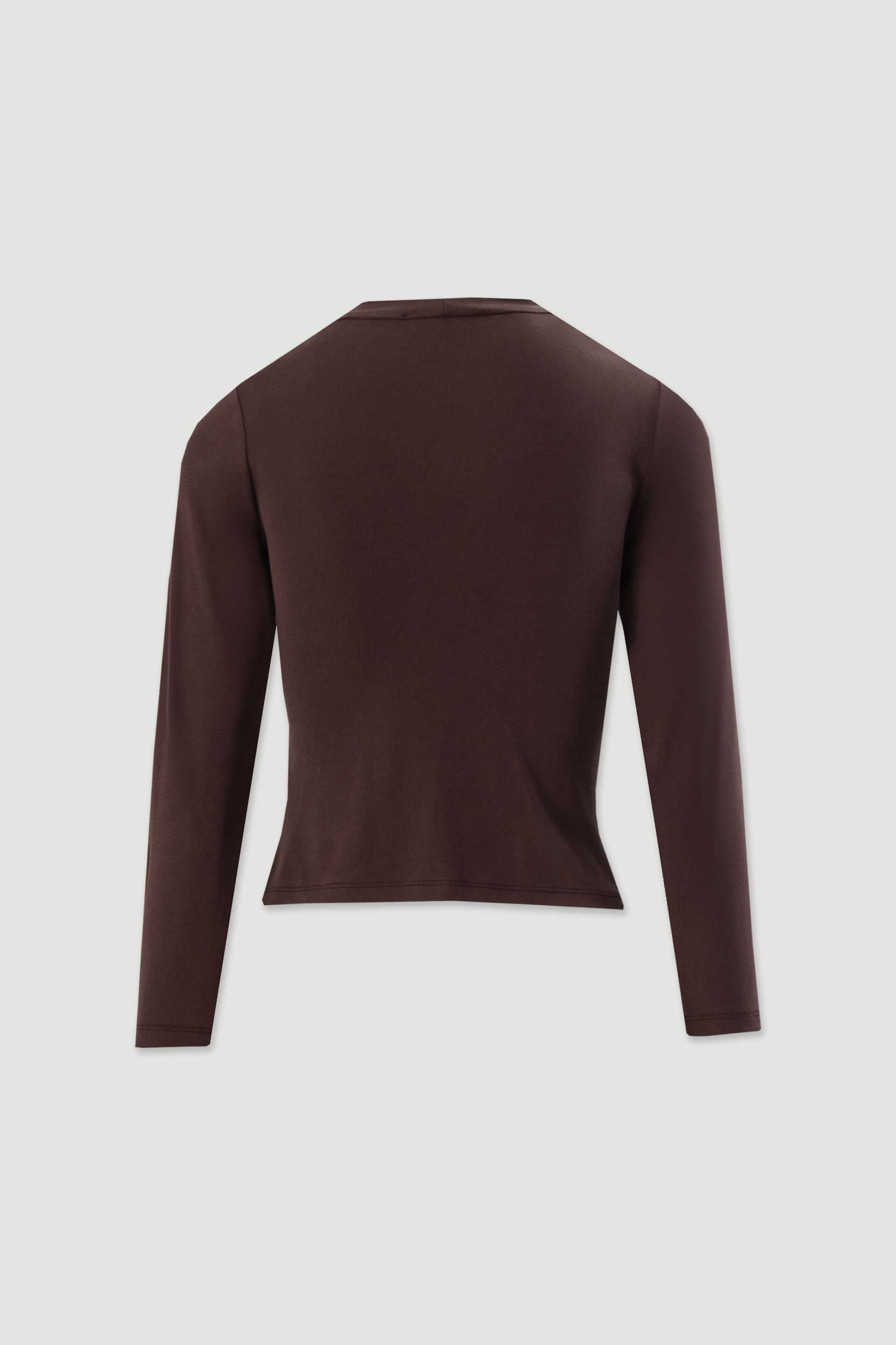 Knit top with crossover neckline