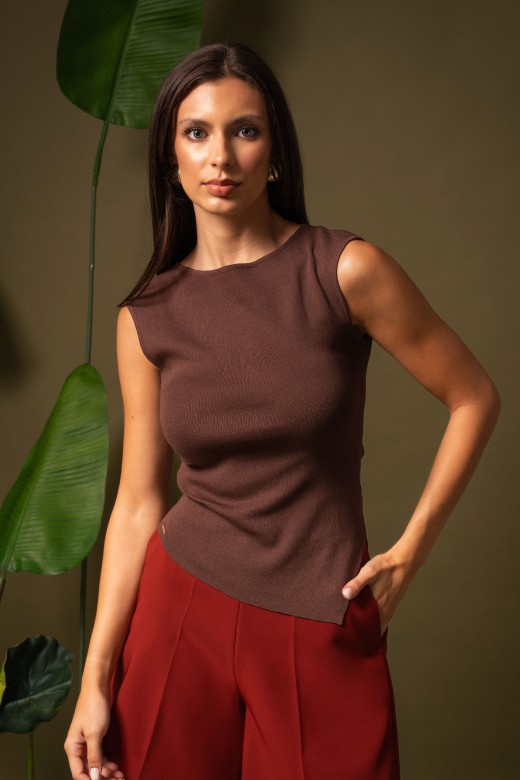 Asymmetric knit top Asymmetric knit top