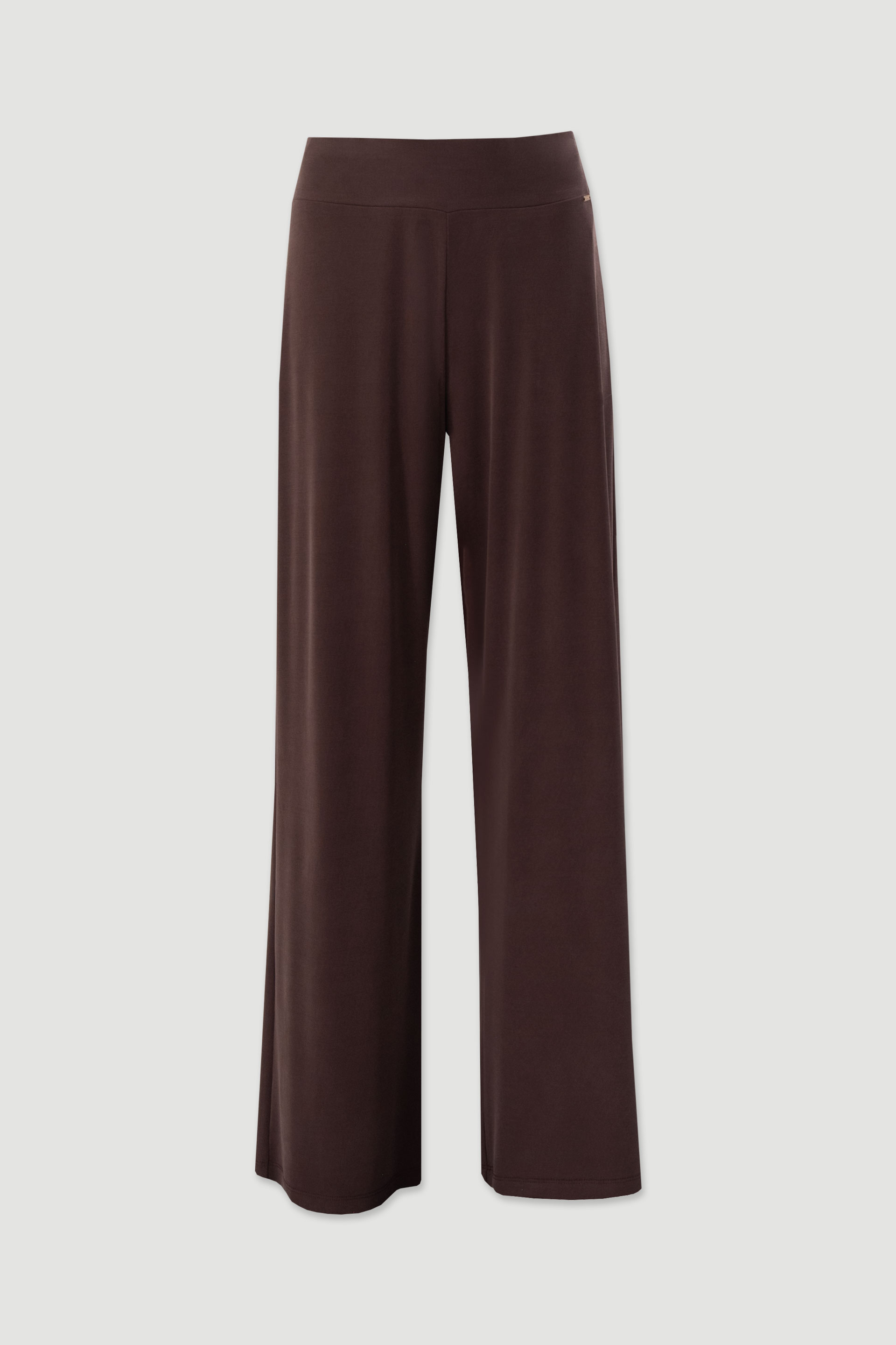 Wide-leg knit trousers