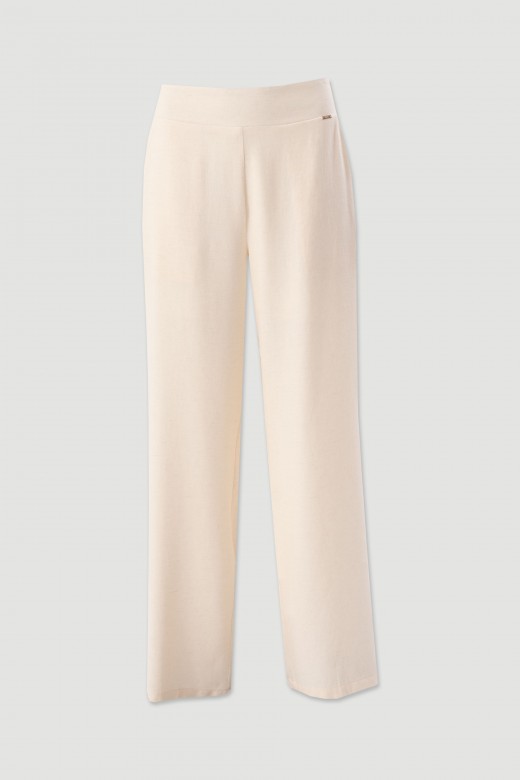 Straight-leg linen-blend trousers Straight-leg linen-blend trousers