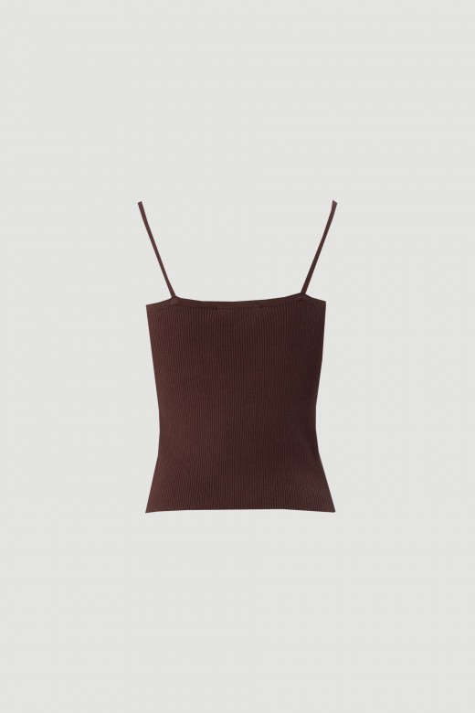 Knit top with lace neckline Knit top with lace neckline