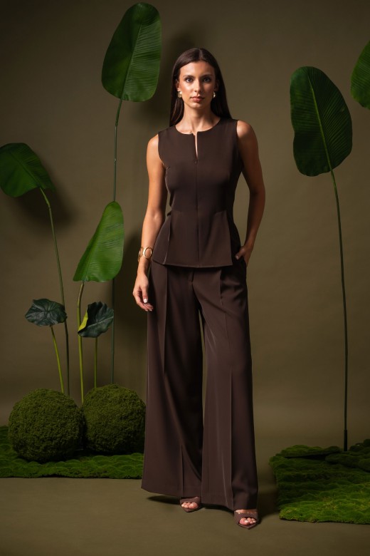 Top with front zip Top with front zip