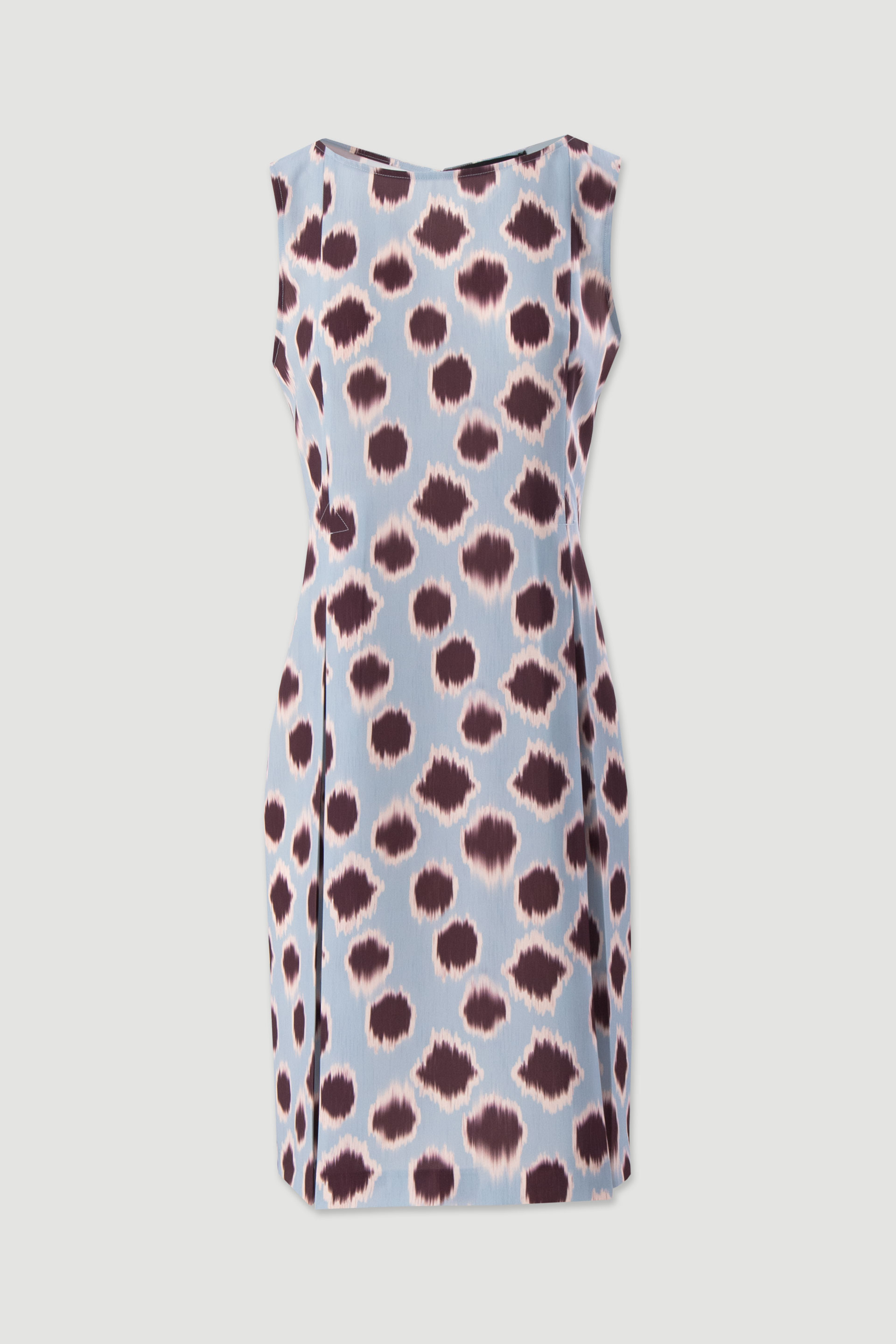 Printed dress with pleats