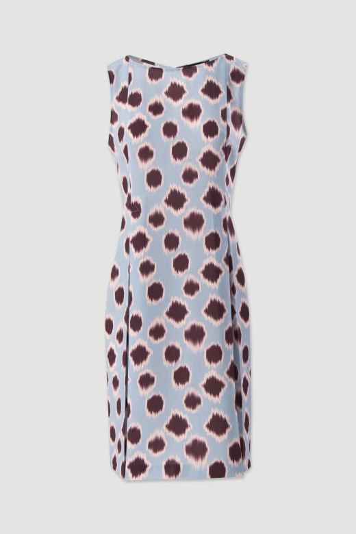 Vestido estampado com pregas Vestido estampado com pregas