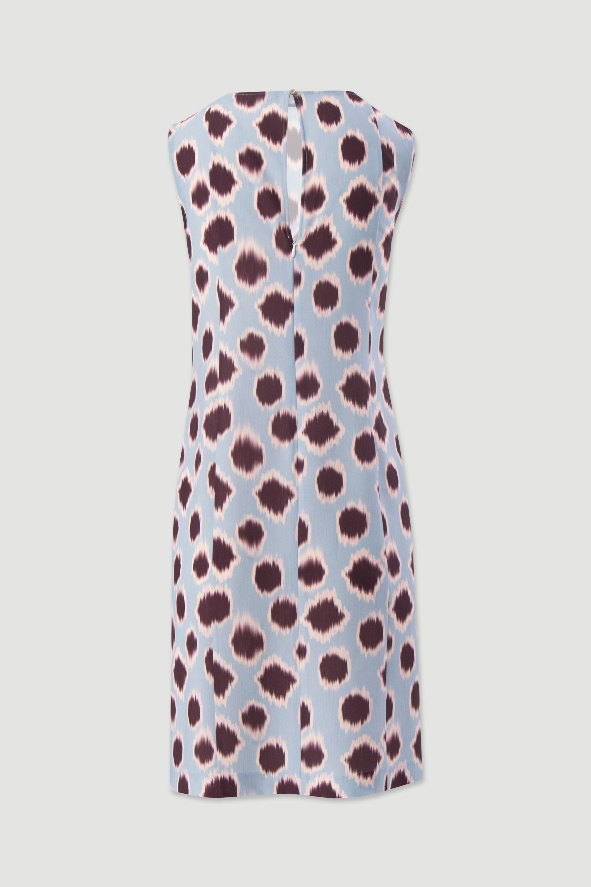 Printed dress with pleats