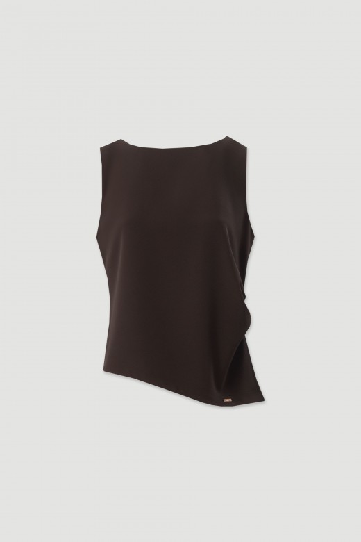 Asymmetric top with draped detail Asymmetric top with draped detail