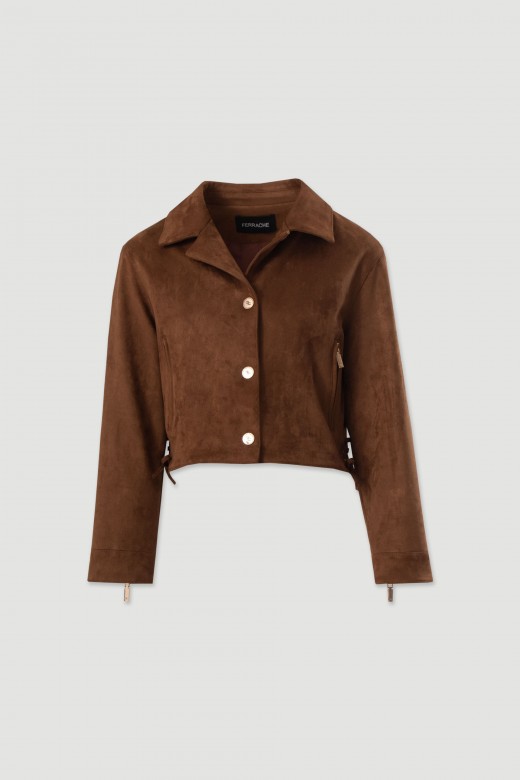 Cropped suede jacket Cropped suede jacket