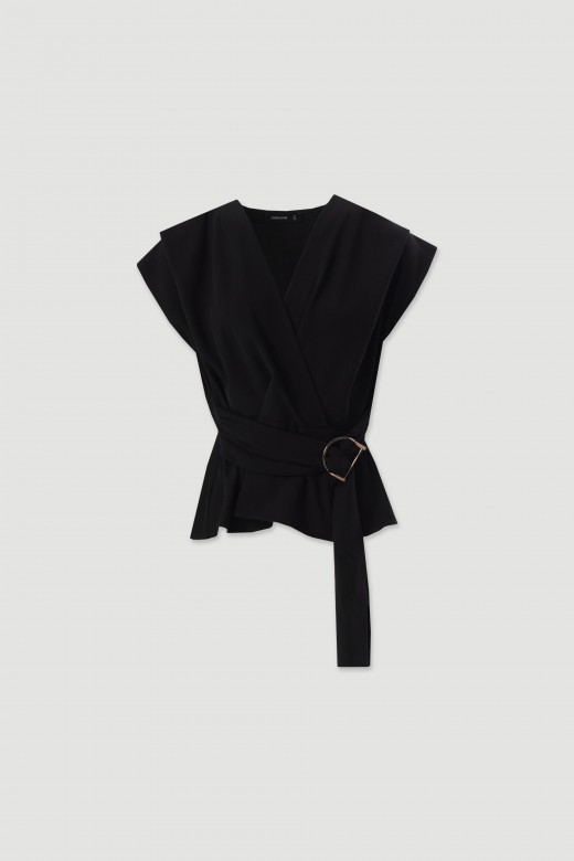Wrap tunic with belt Wrap tunic with belt