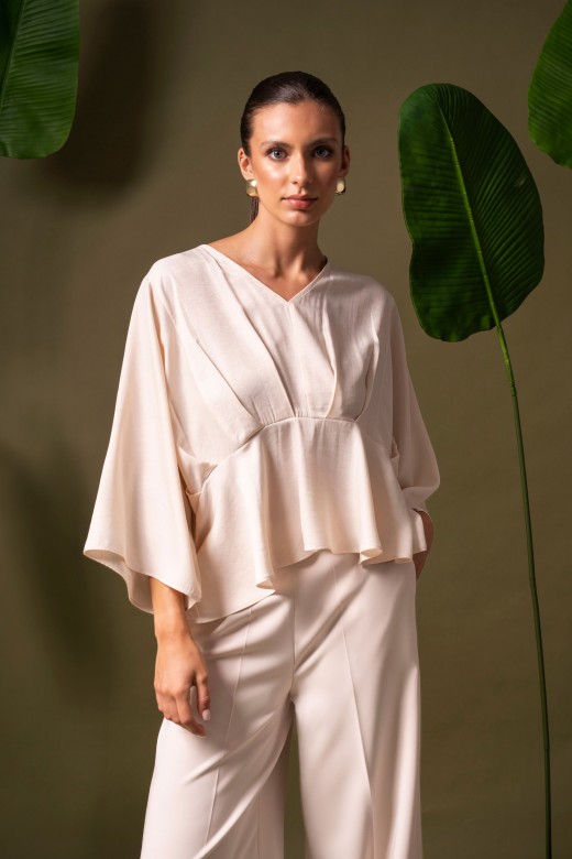 Fluid tunic with defined waist Fluid tunic with defined waist