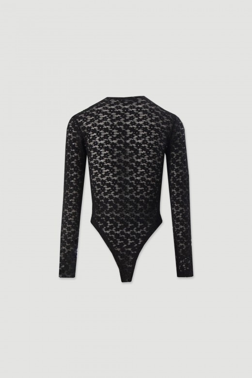 Floral lace bodysuit with high neck Floral lace bodysuit with high neck