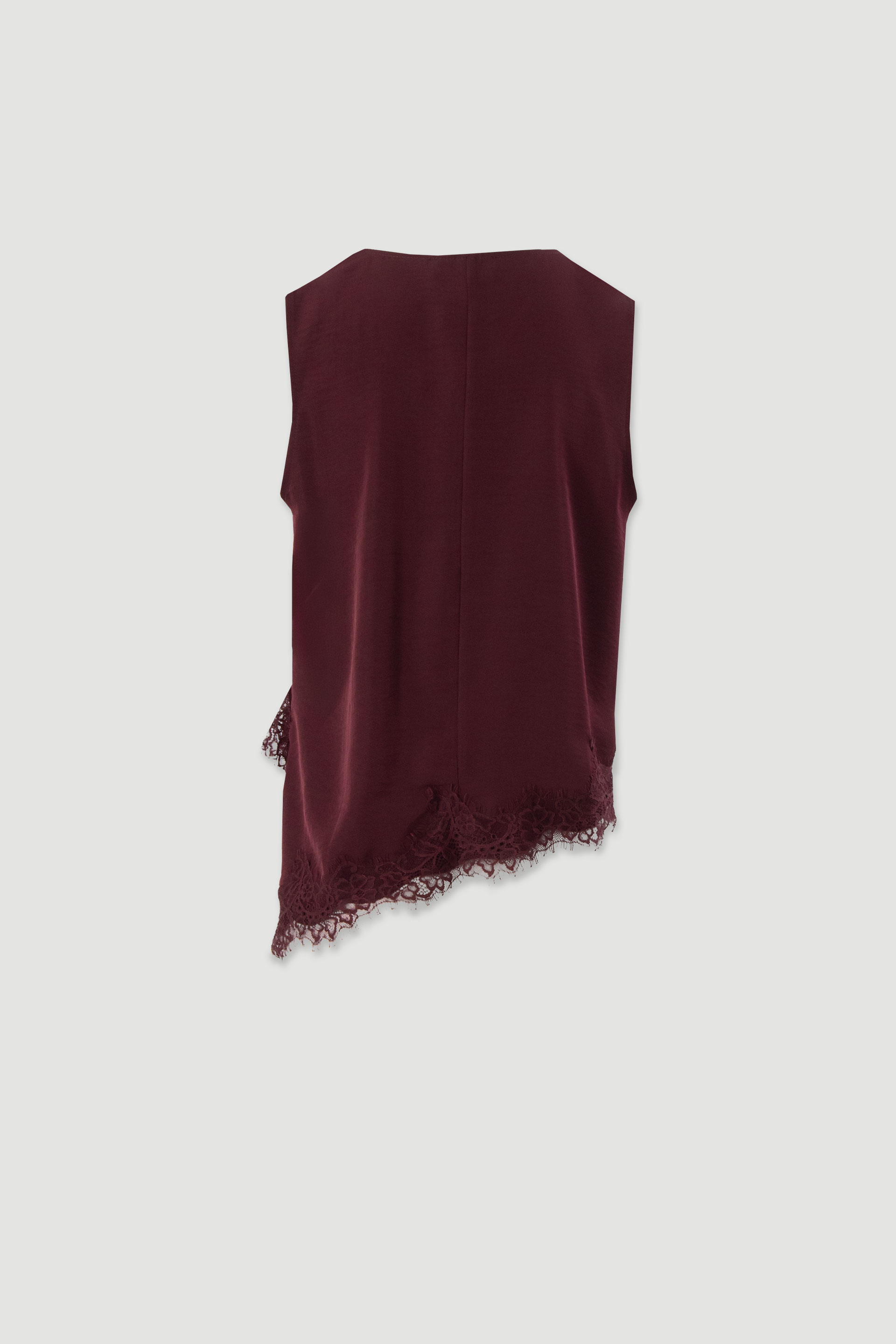Asymmetric blouse with lace