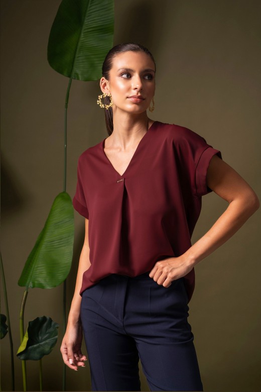 Fluid tunic with v-neckline Fluid tunic with v-neckline