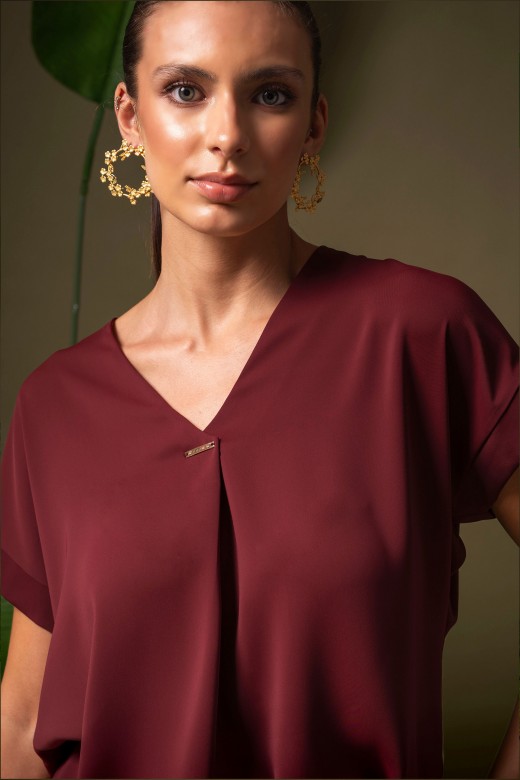 Fluid tunic with v-neckline Fluid tunic with v-neckline