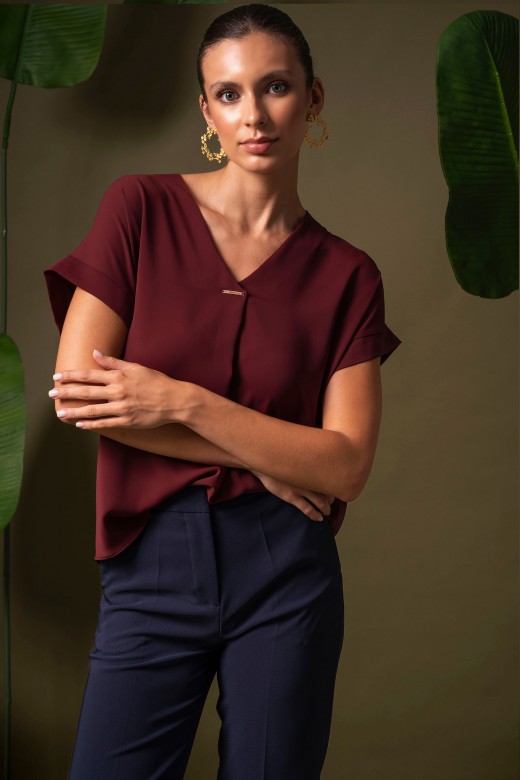 Fluid tunic with v-neckline Fluid tunic with v-neckline