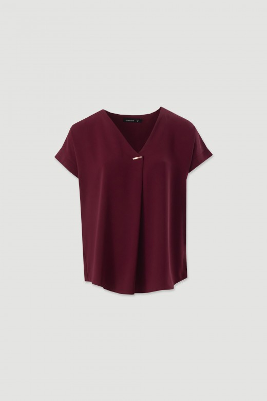 Fluid tunic with v-neckline Fluid tunic with v-neckline