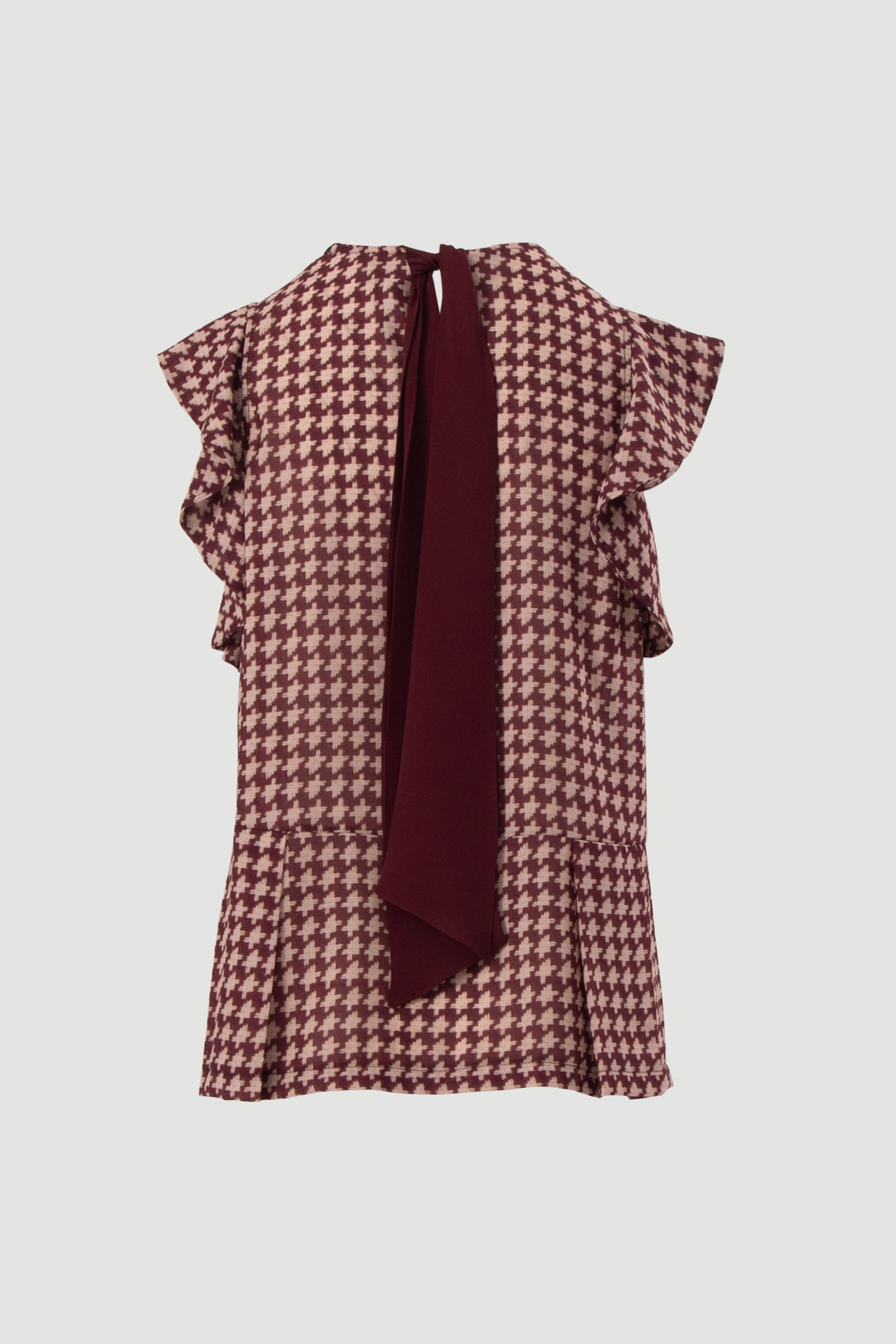 Fluid printed tunic with back tie