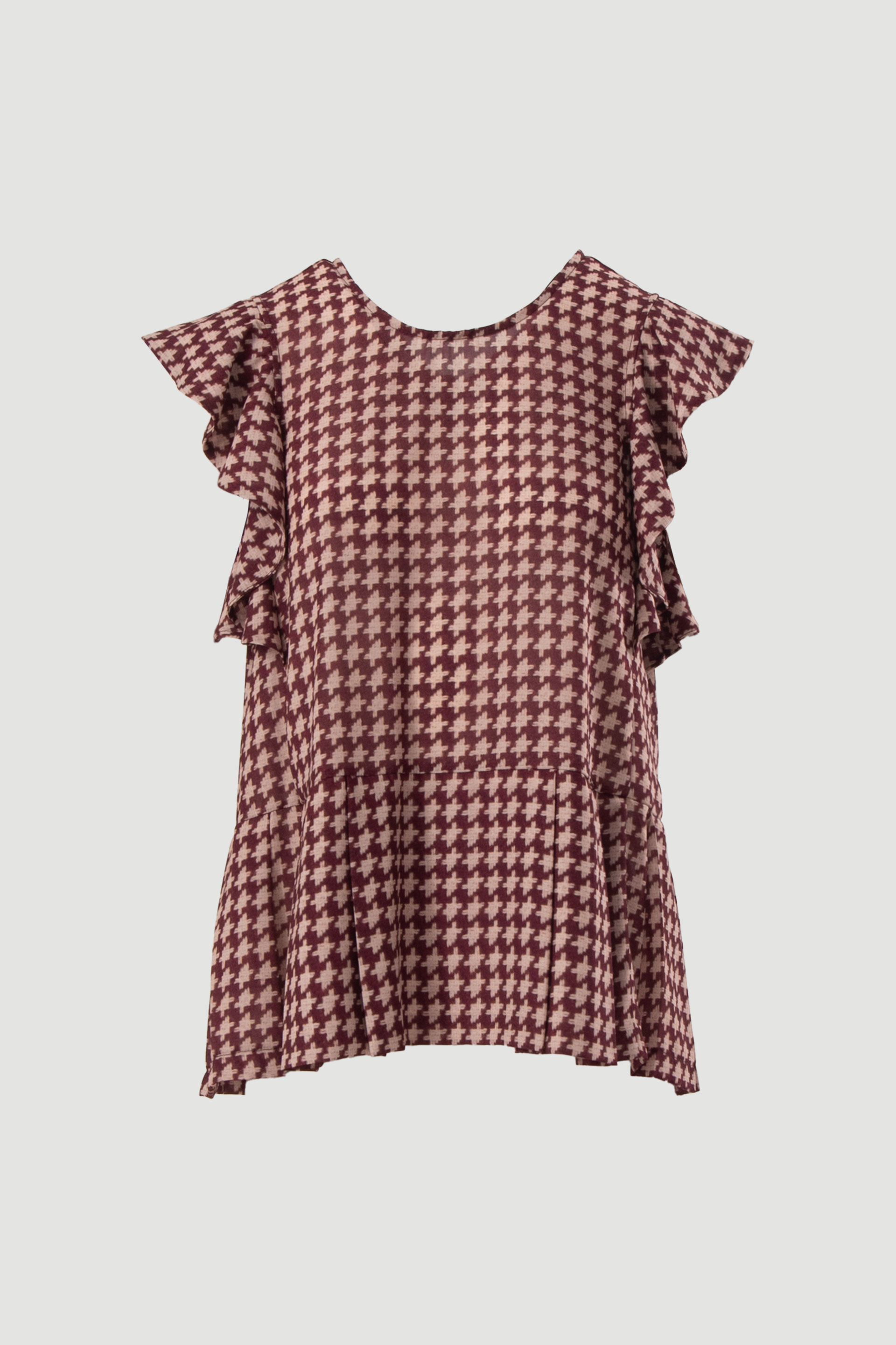 Fluid printed tunic with back tie