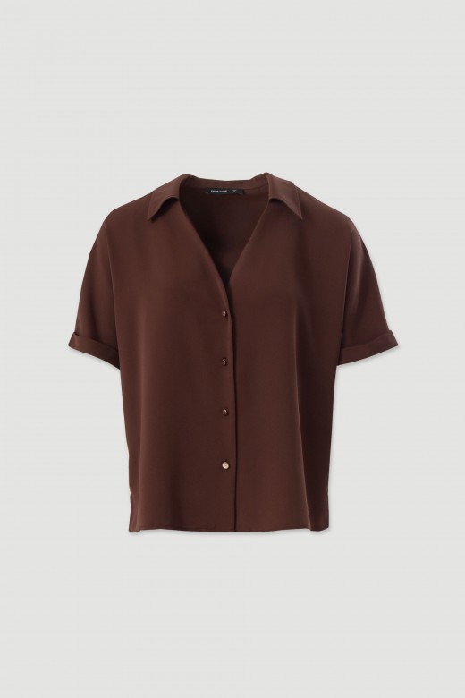 Fluid blouse with v-neckline Fluid blouse with v-neckline