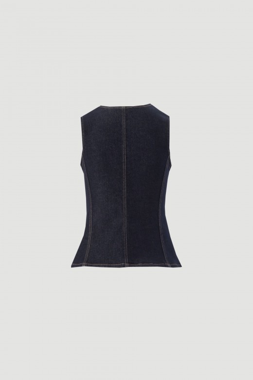 Fitted denim vest Fitted denim vest
