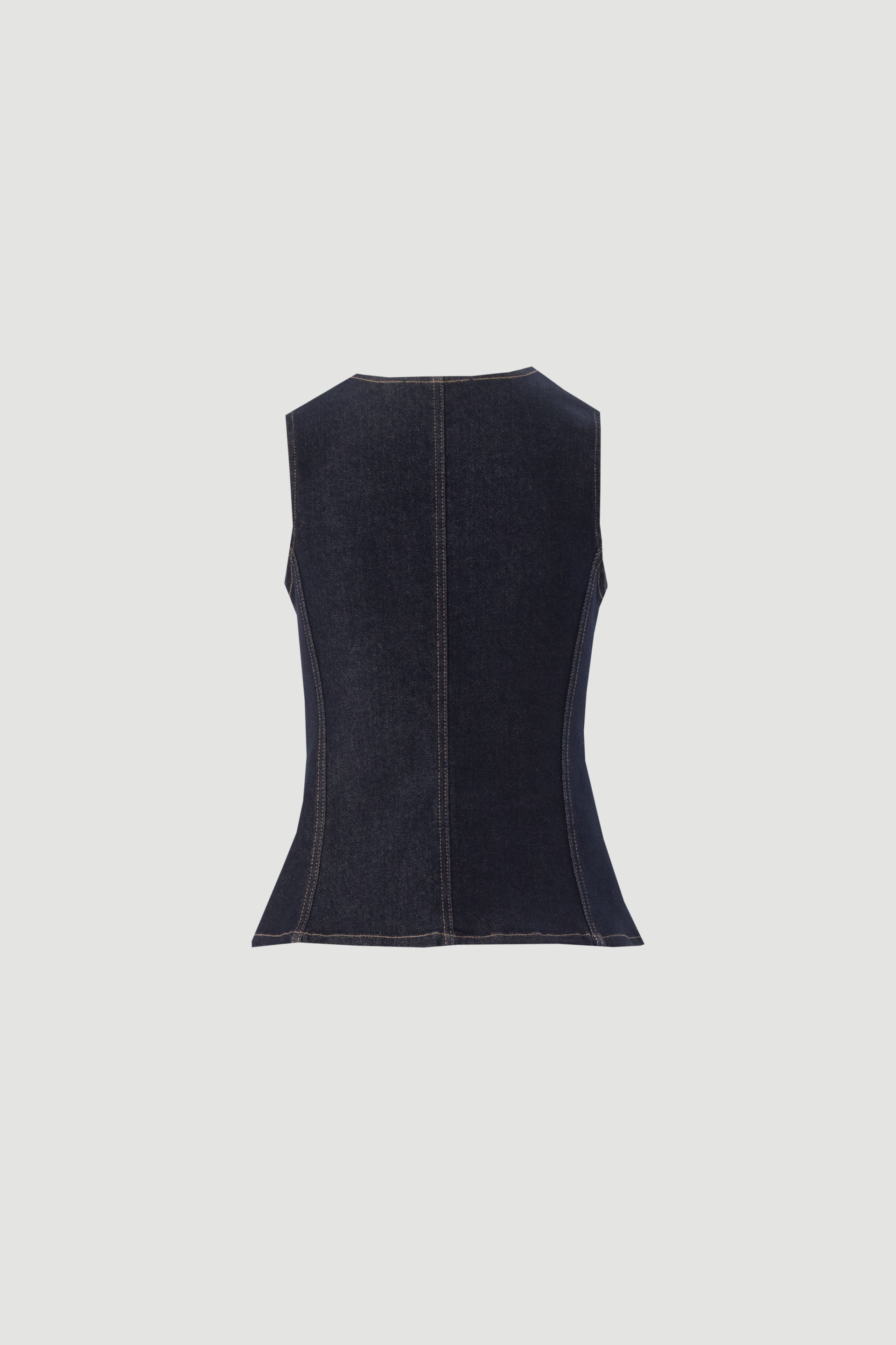 Fitted denim vest