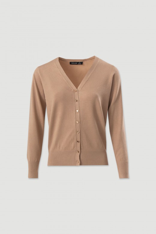 Knit cardigan with v-neck Knit cardigan with v-neck