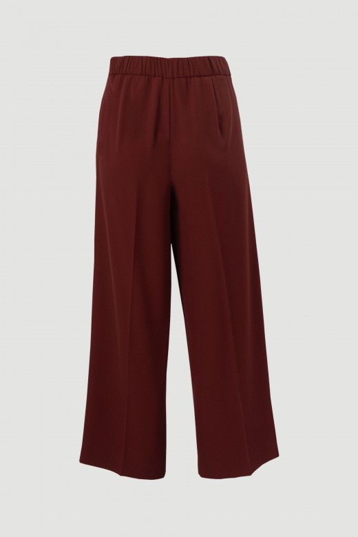 Fluid culotte trousers with elasticated waist Fluid culotte trousers with elasticated waist