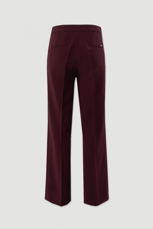 Straight trousers with customised elastic belt Straight trousers with customised elastic belt