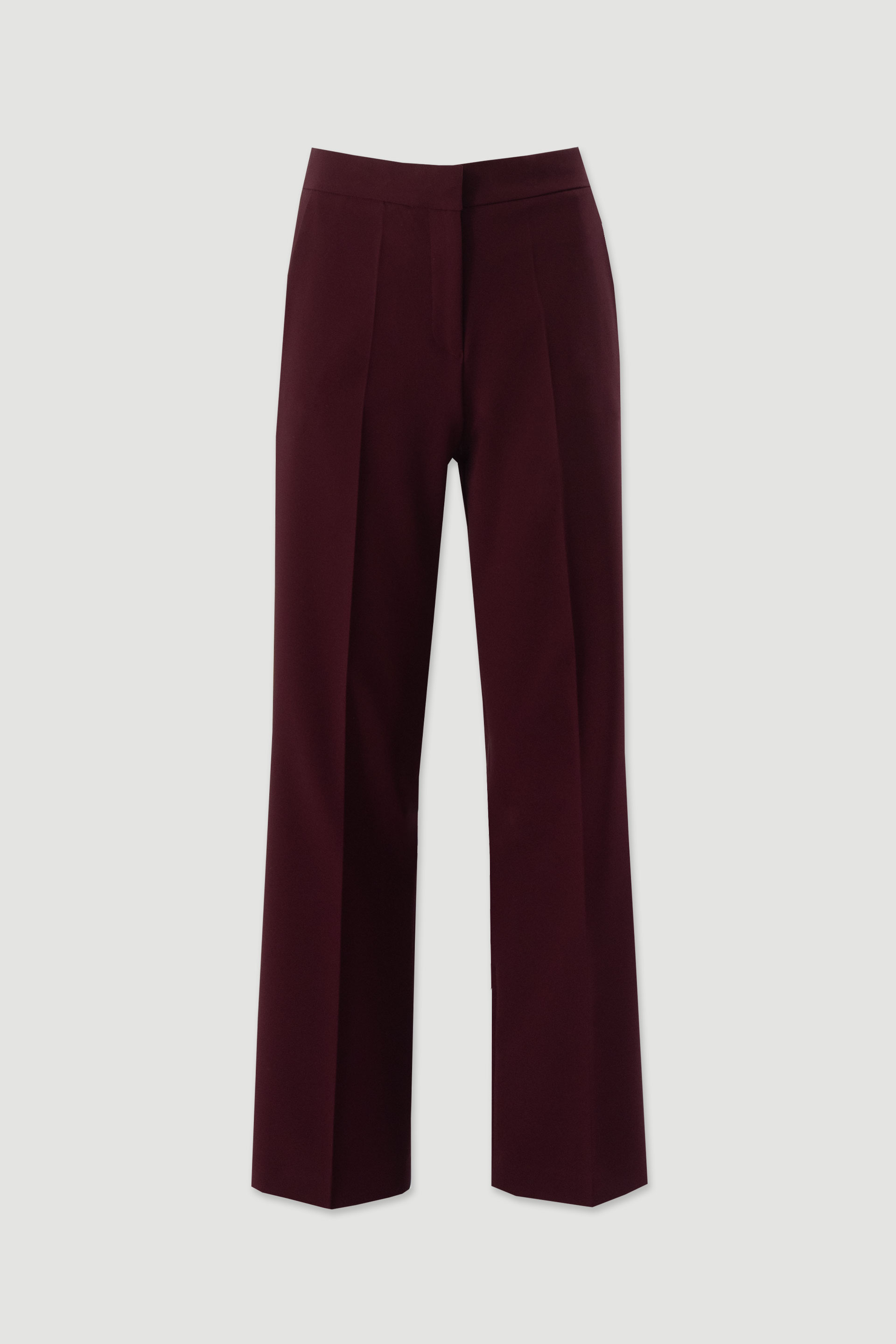 Straight trousers with customised elastic belt