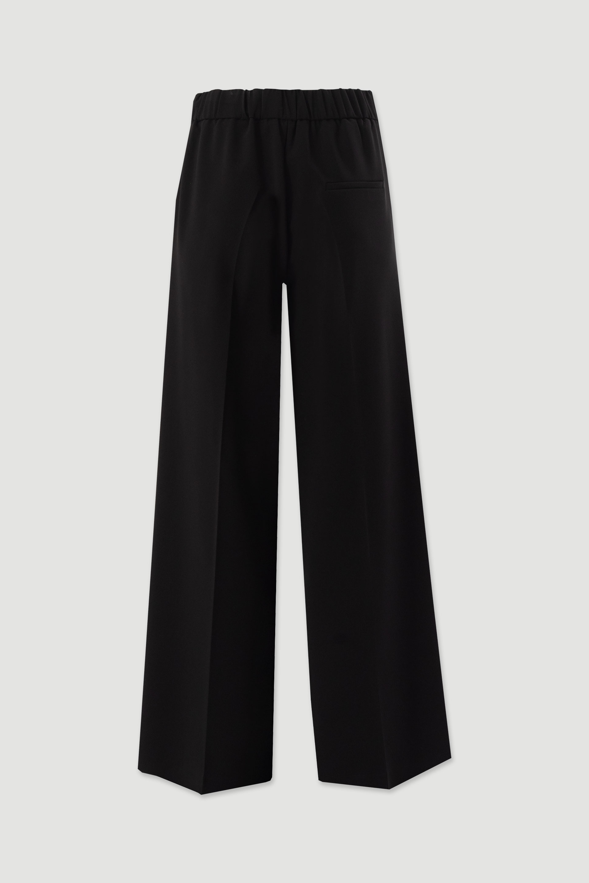 Calça wide leg com detalhes metálicos