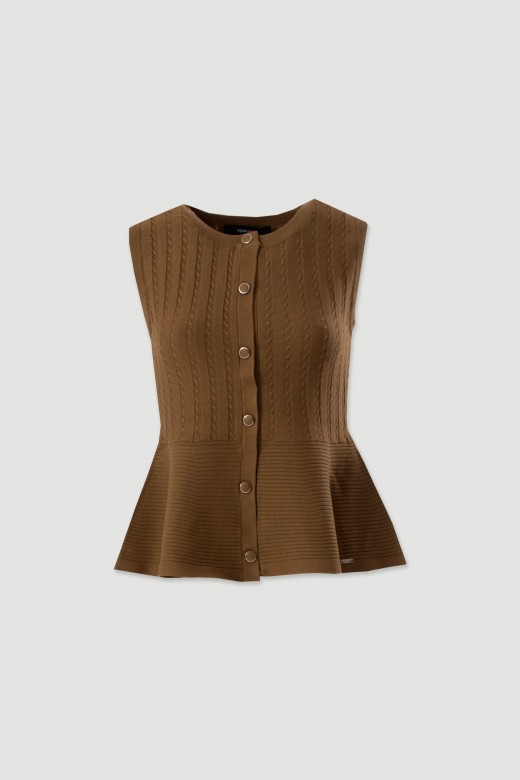 Textured knit vest Textured knit vest