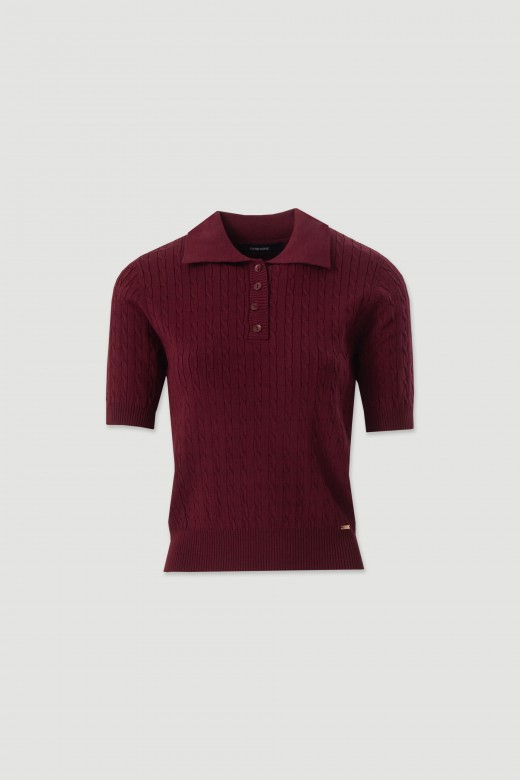Textured knit polo Textured knit polo
