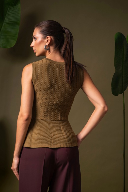 Gilet en maille texturée Gilet en maille texturée